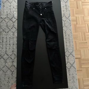 Abercrombie and Fitch black high rise super skinny Jean size 26